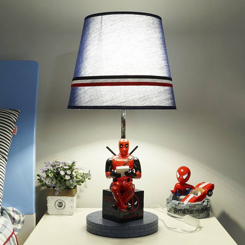 美式男孩房台灯儿童卧室房间灯个性创意现代简约卡通床头灯具灯饰