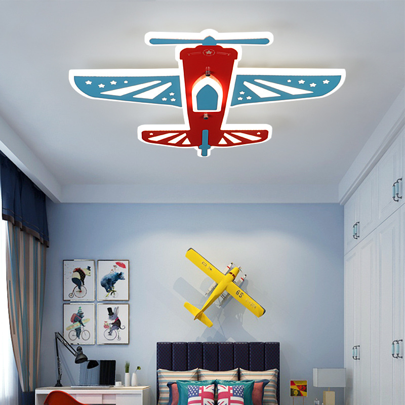 简约led飞机灯儿童房卧室吸顶灯男孩房间现代卡通美式创意灯具饰