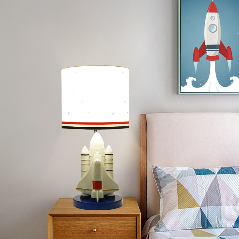 太空神州飞船台灯个性简约儿童卧室床头卡通灯男孩房间美式灯具