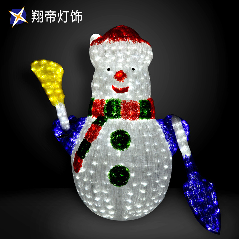 圣诞节日灯饰3D立体仿真滴胶雪人造型户外陈列亮化装饰园林景观
