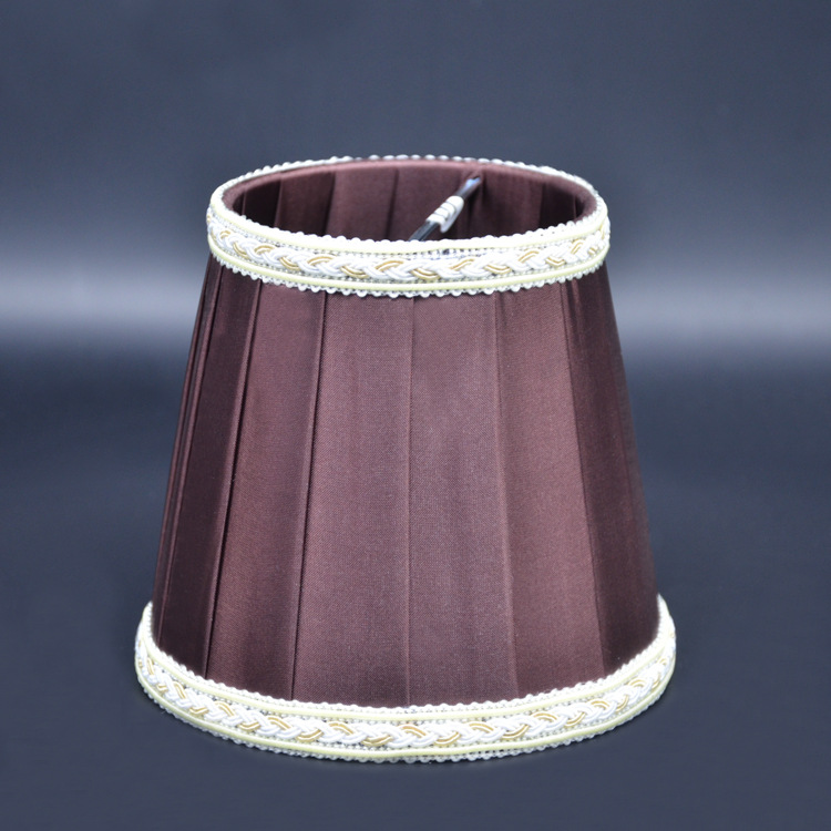 广东灯罩厂家批发 咖啡拉布条奢华灯罩 水晶吊灯壁灯布面灯罩盖