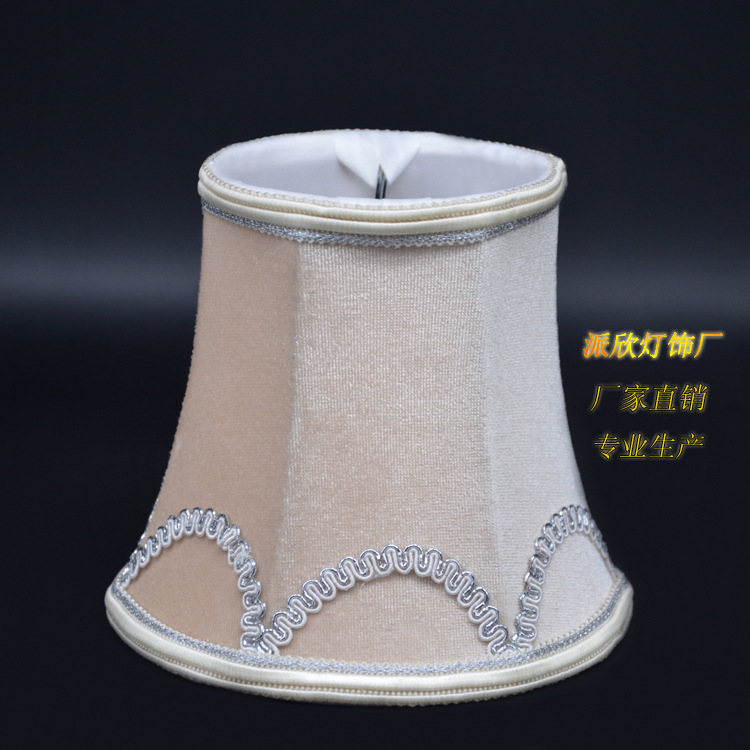 中山生产加工厂 蜡烛水晶吊灯罩配件可定制 出口外贸布艺夹泡灯