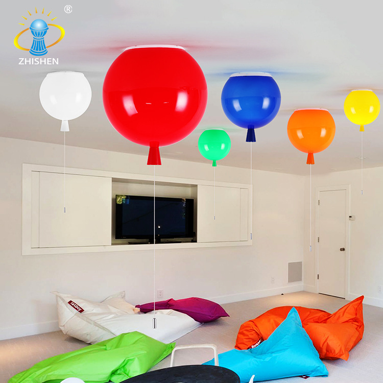 现代简约彩色气球壁灯 个性创意吊灯 卧室幼儿园儿童房led吸顶灯