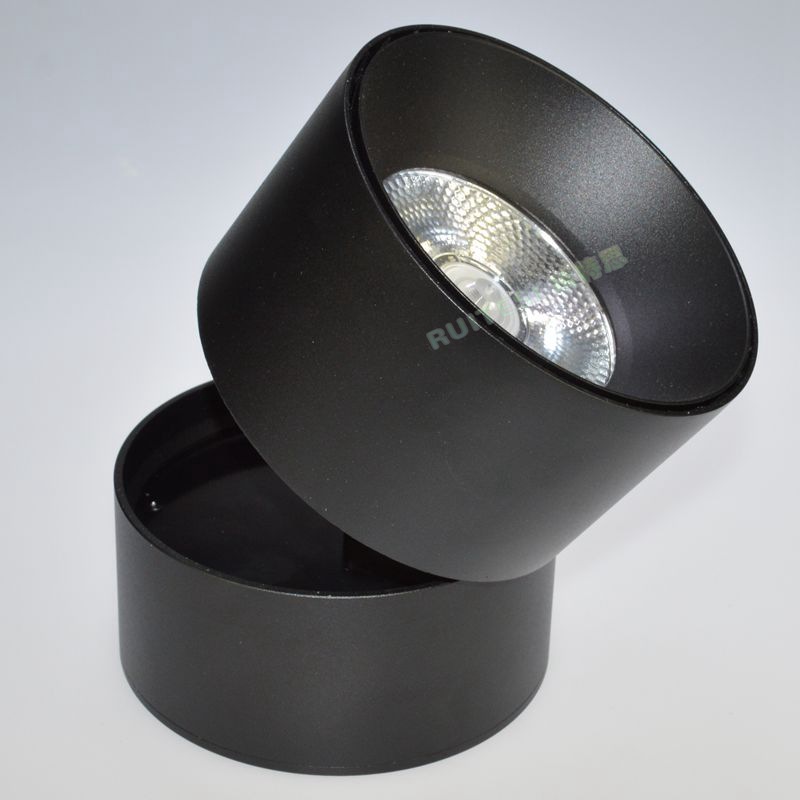 LED压铸明装筒灯COB射灯外壳 LED万向调角度款明装射灯20-30W套件