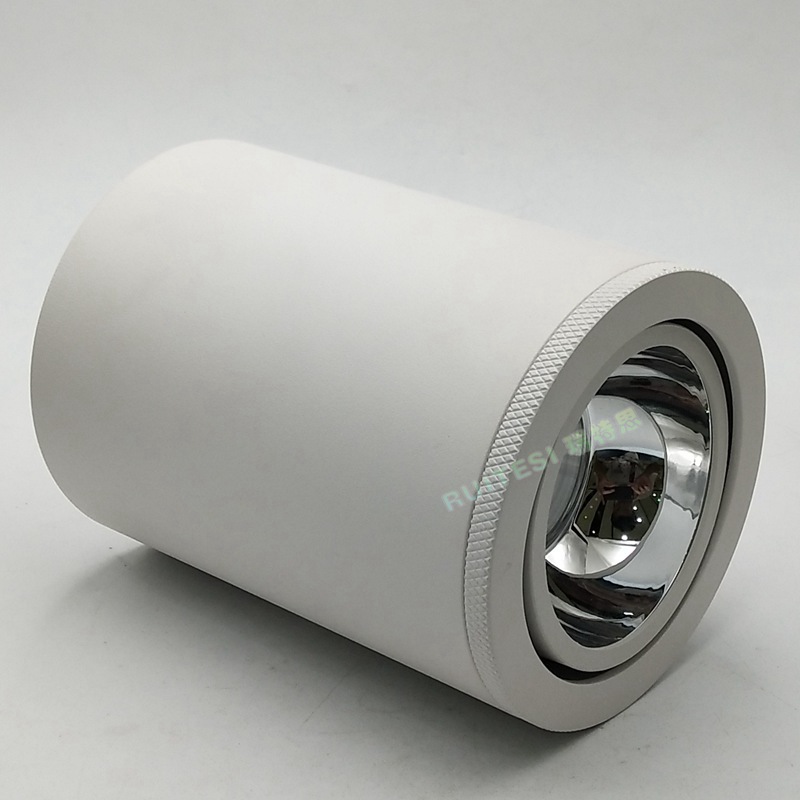 LED车铝可调角度款明装COB筒灯外壳天花灯套件LED射灯7-20W外壳
