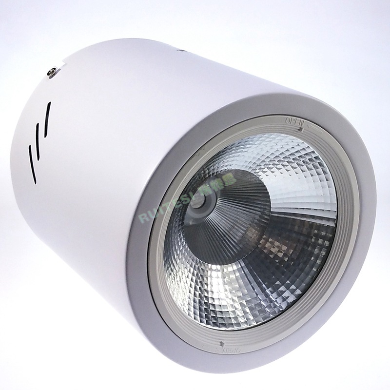 LED一体化冲压明装COB天花灯外壳 LED明装筒灯套件20-25W外壳
