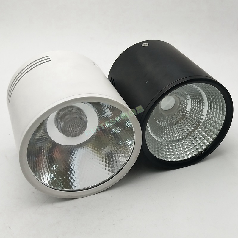 LED圆形明装COB筒灯外壳 明装天花灯 射灯套件3-30W外壳COB筒灯