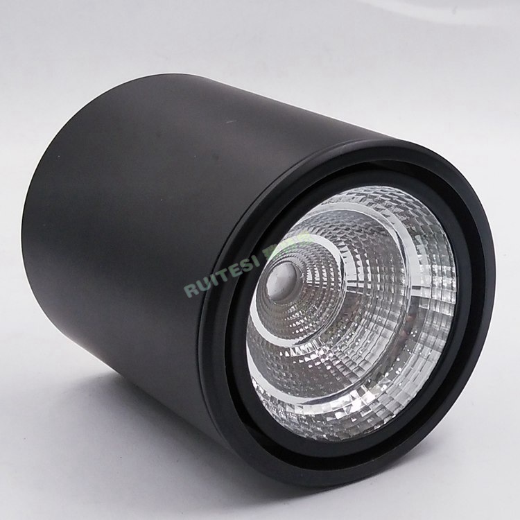 LED车铝压铸可调角度COB明装筒灯 明装天花射灯外壳套件5-10W