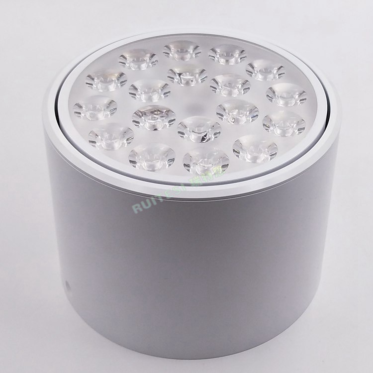 LED车铝圆形可调角度大功率明装筒灯外壳 LED天花射灯15-18W套件