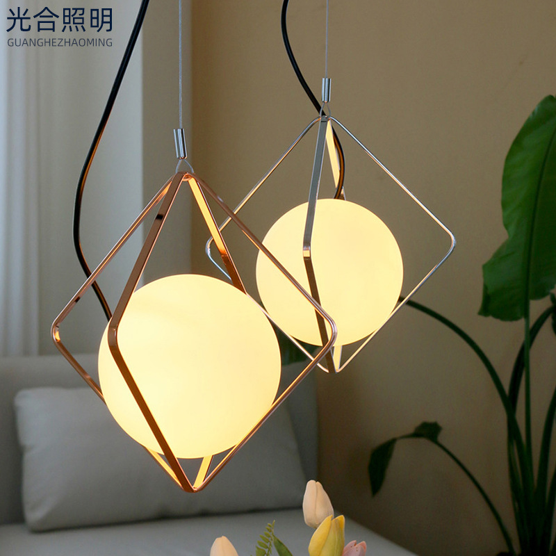 欧式创意卧室玻璃圆球家用吊灯个性简约酒吧咖啡厅装饰灯具