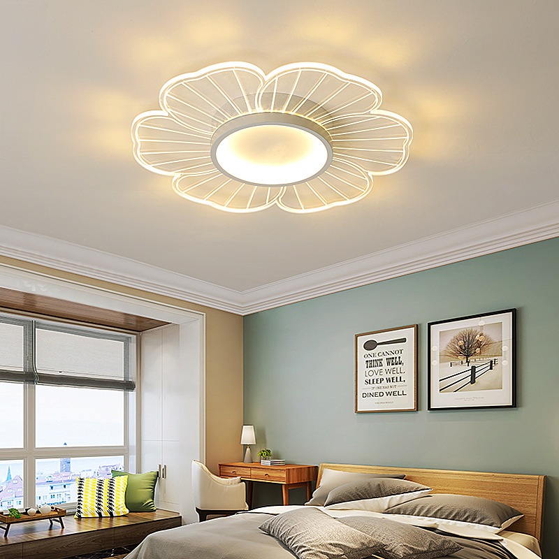 卧室灯2020年新款网红ins房间灯简约现代创意花型LED主卧室吸顶灯