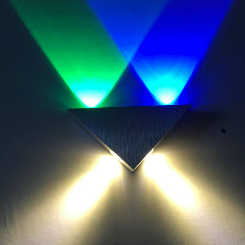 壁灯批发led4w三角形创意铝材壁灯背景墙装饰灯酒吧客房床头灯