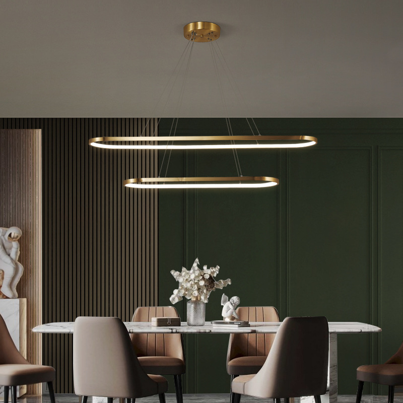 全铜客厅吊灯家用大气客厅卧室灯具现代简约纯铜北欧餐厅灯饰