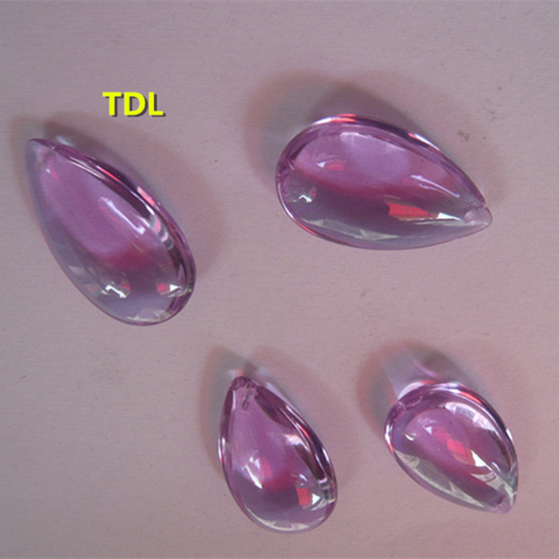 紫色水滴水晶 38mm50mm水晶滴水灯饰配件diy 水晶珠帘吊坠子批发