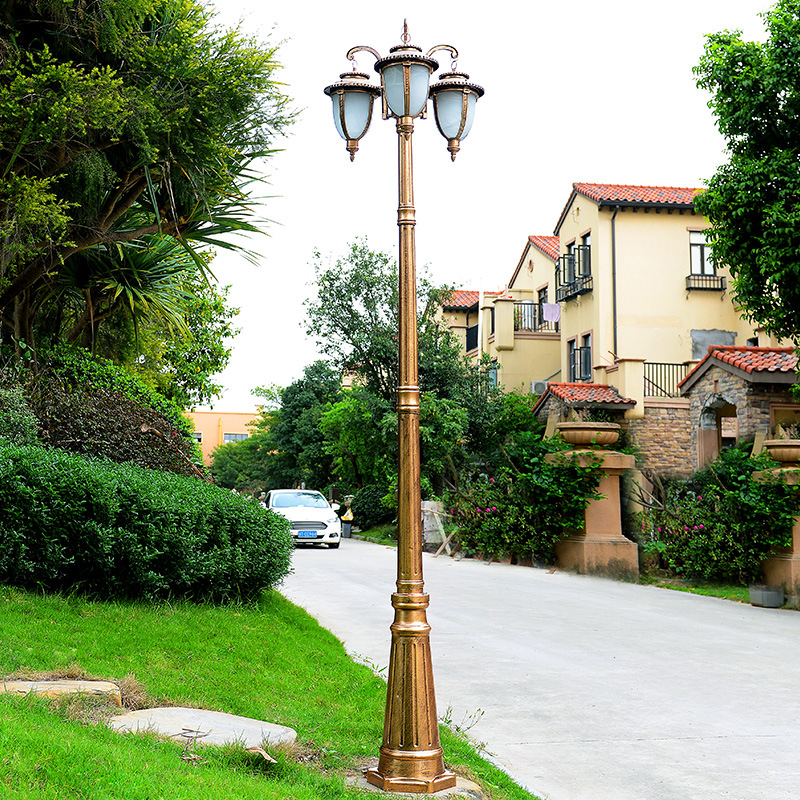厂家直销欧式庭院灯灯 别墅花园景观灯 户外复古高杆路灯工程照明