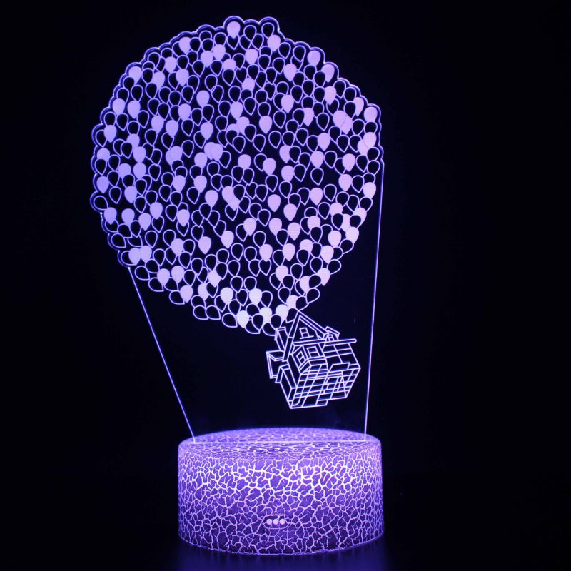 跨境货源生日情人节系列3d台灯遥控灯创意七彩小夜灯 触摸礼品灯