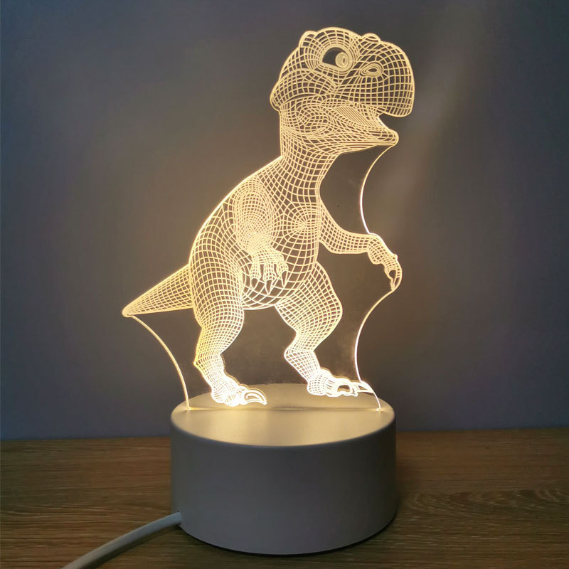 亚克力恐龙小夜灯创意3d立体小台灯ins少女心赠品公司活动伴手礼