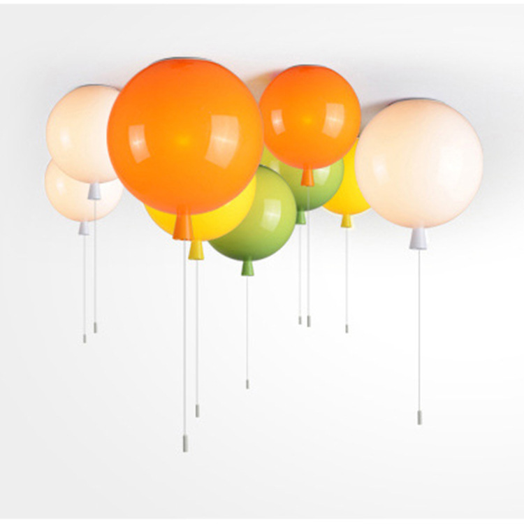 现代简约彩色气球亚克力吸顶灯创意餐厅卧室灯具幼儿园儿童房吊灯