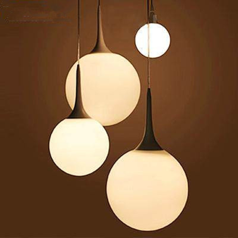 现代简约创意个性客厅卧室灯饰玻璃圆球形灯具单头三头餐厅灯吊灯