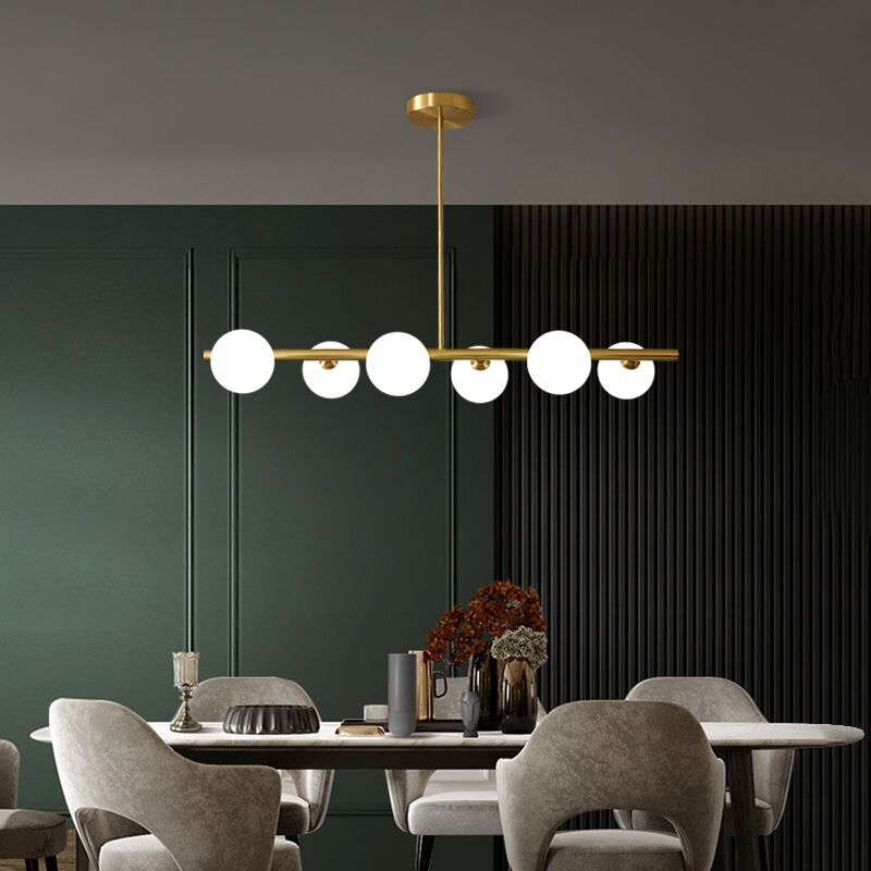 全铜餐厅吊灯书房餐桌吧台饭厅后现代轻奢设计师创意北欧灯具长条