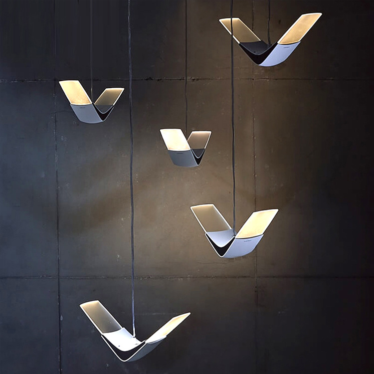 北欧创意吧台餐厅卧室床头橱窗吊灯台湾简约小鸟设计师同款灯具