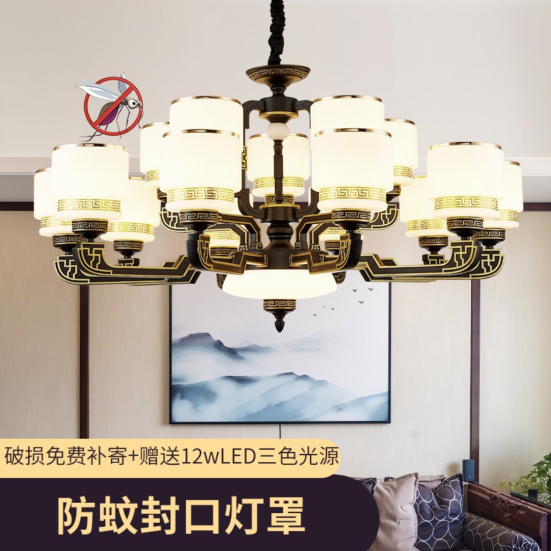 新中式吊灯中国风大气客厅灯复式楼别墅餐厅卧室书房会所创意灯具