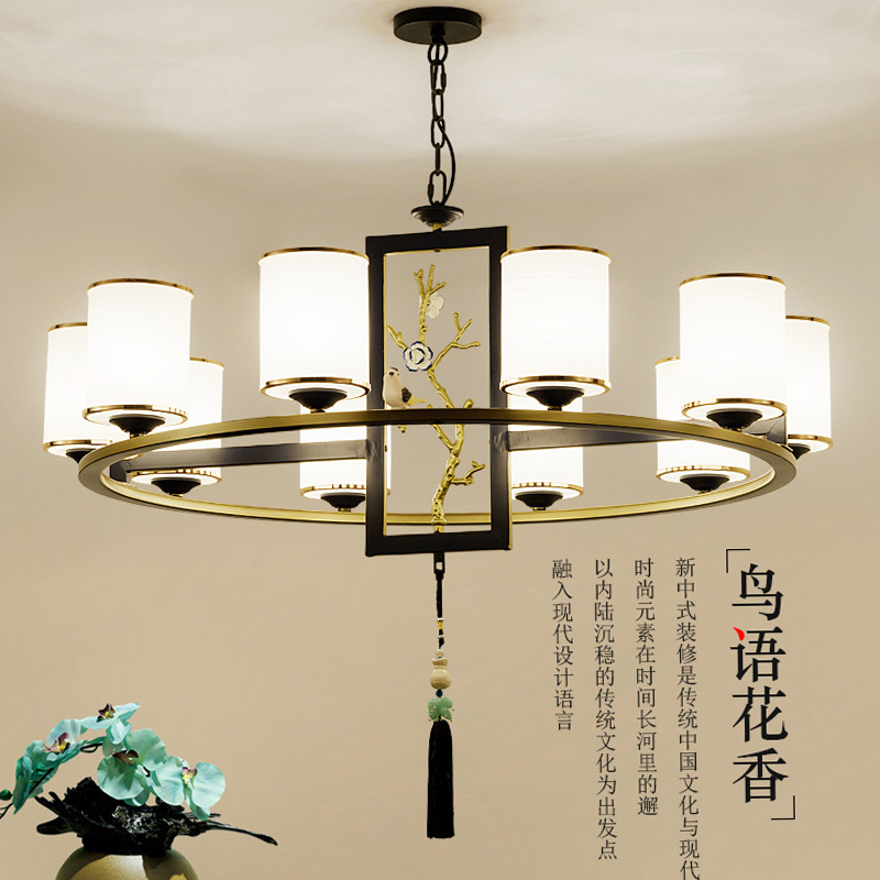 新中式吊灯创意古典中国风客厅吊灯酒店茶楼包厢会所书房吊灯具