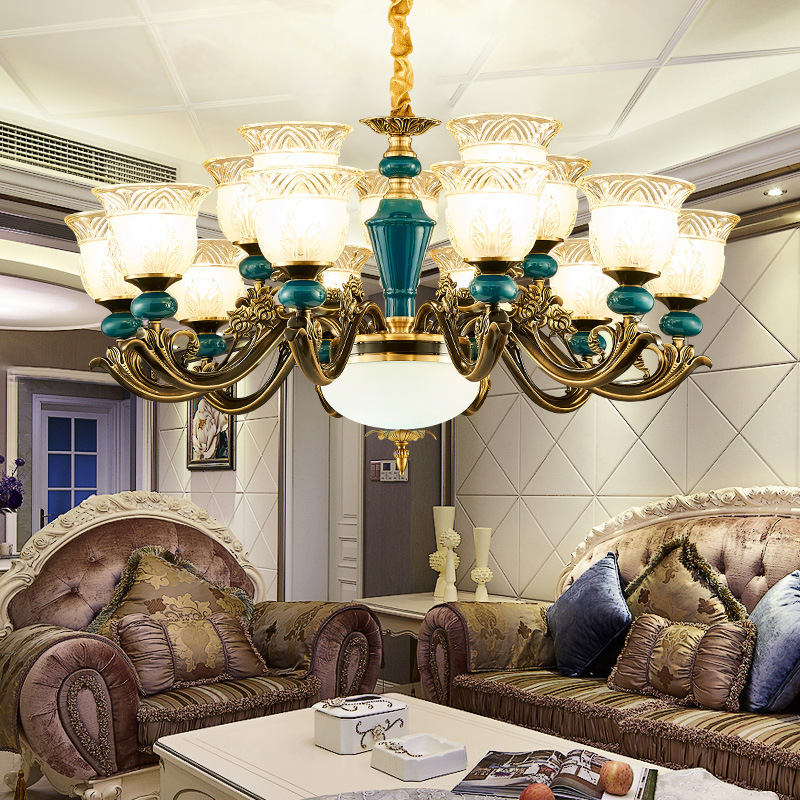 奢华欧式吊灯 锌合金客厅餐厅卧室吊灯别墅展厅个性创意吊灯