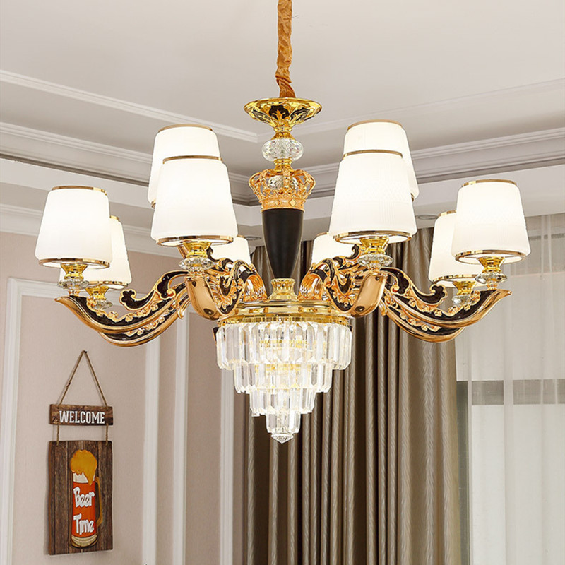 欧式客厅吊灯水晶吊灯奢华大气创意现代简欧书房卧室餐厅led灯具