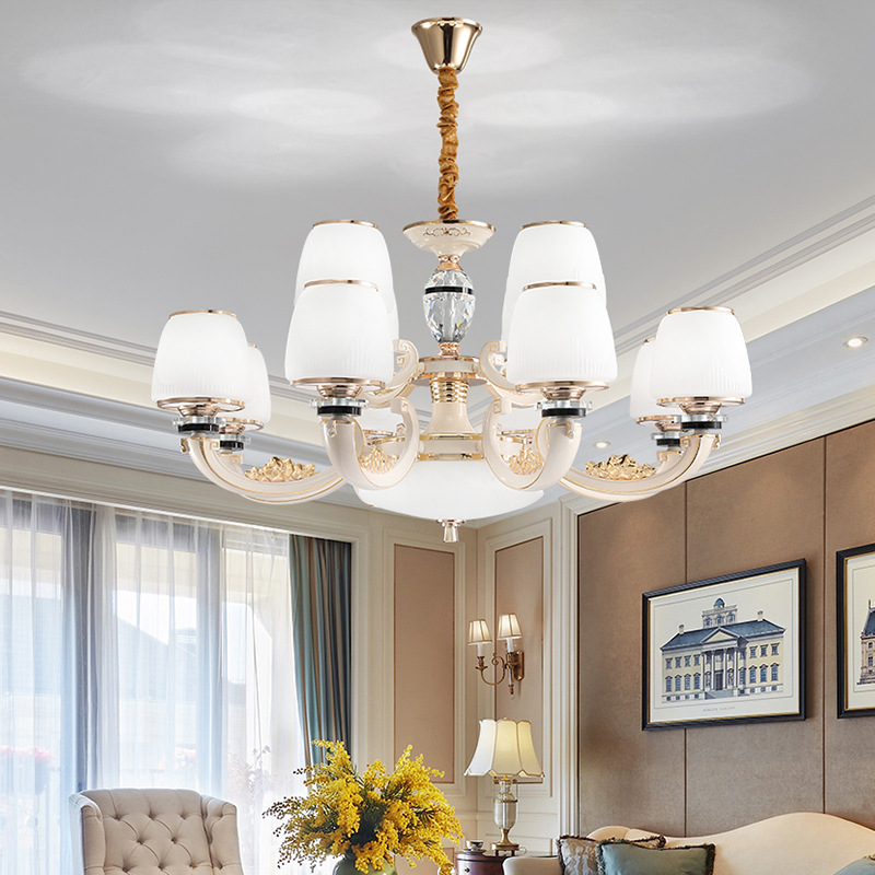 欧式吊灯客厅卧室餐厅锌合金奢华大气2020新款水晶灯简约现代灯具