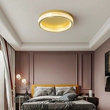 后现代轻奢客厅吸顶灯 创意环形灯新款北欧温馨卧室书房LED家用灯