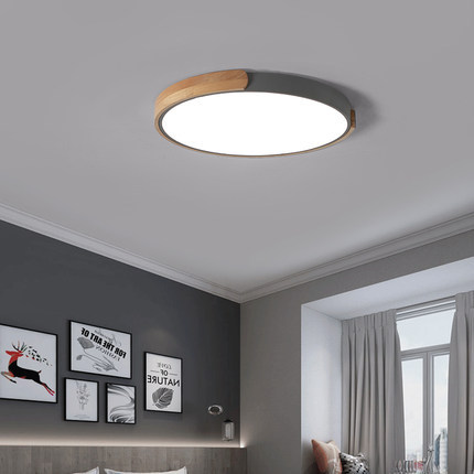 北欧2020新款简约现代LED吸顶灯卧室灯圆形马卡龙客厅玄关吸顶灯