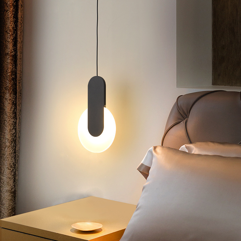 LED鱼线吊灯现代吧台吊灯简约餐厅创意个性卧室床头亚克力橱窗灯