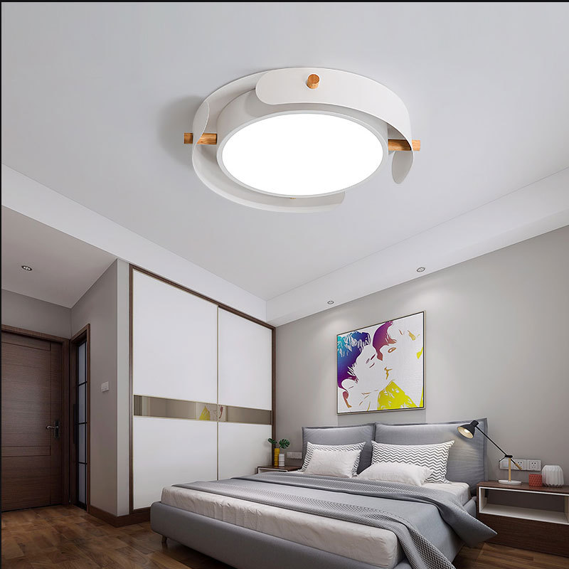 创意款北欧风格led家用节能圆形吸顶灯简约现代个性卧室房间灯具