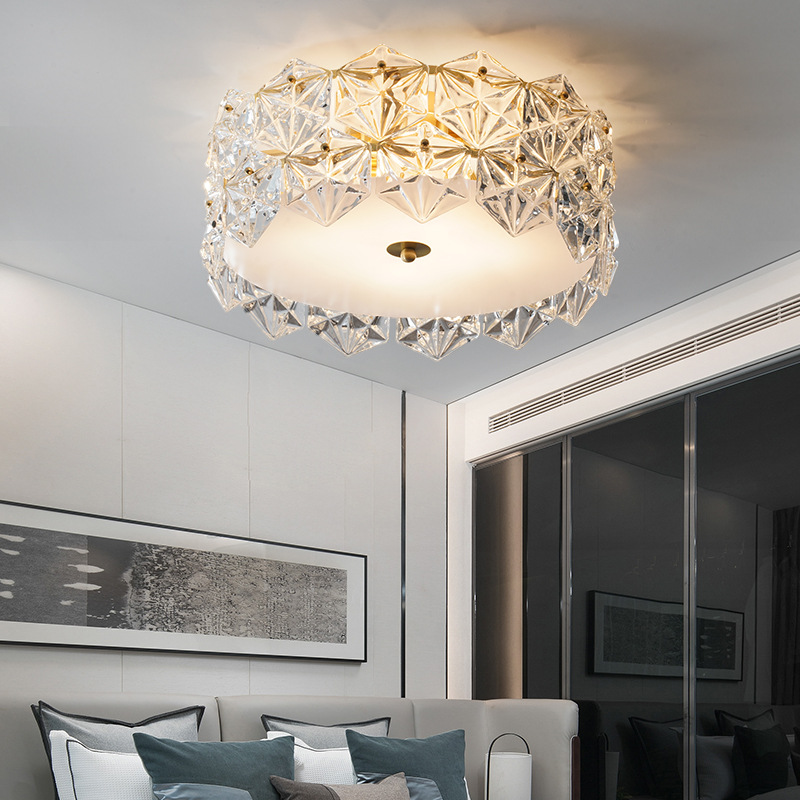 北欧吸顶灯客厅卧室灯具现代简约全铜玻璃轻奢餐厅灯家用个性大气