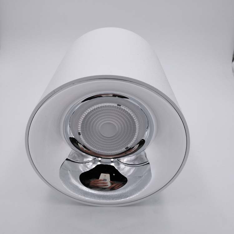 厂家直销一体压铸明装筒灯外壳套件 二次光学COB明装圆形筒灯配件