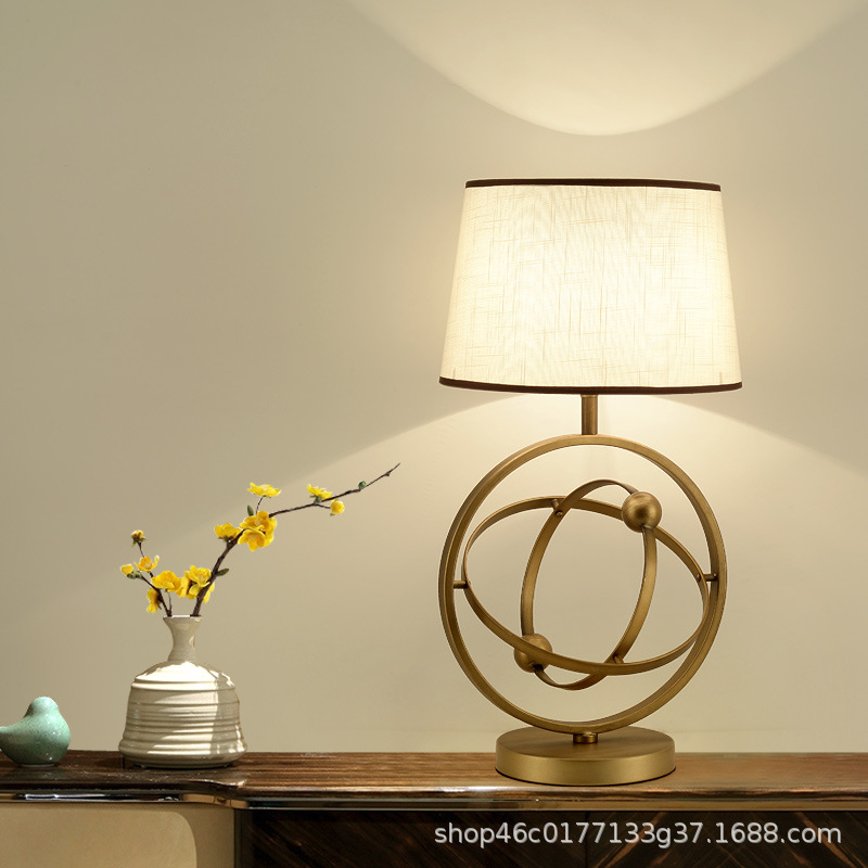 新中式台灯卧室床头灯客厅书房LED调光台灯中国风创意装饰台灯