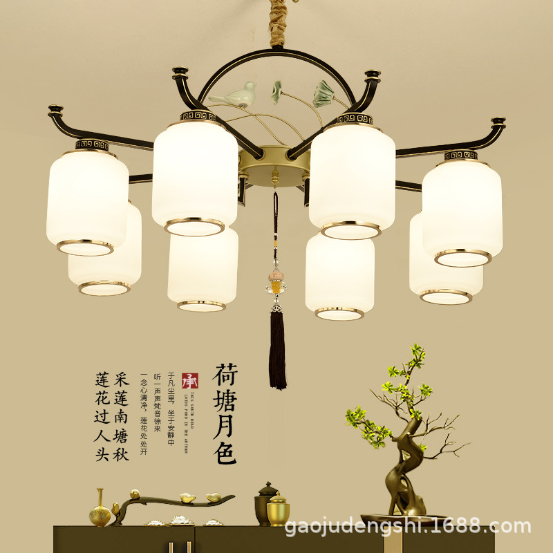 现代新中式吊灯简约大气客厅灯中国风餐厅卧室灯古典别墅酒店灯具