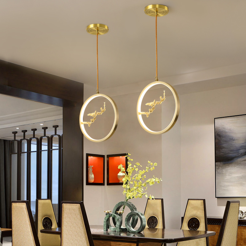 全铜新中式餐厅小吊灯中国风创意过道走廊饭店咖啡厅工程装饰灯具