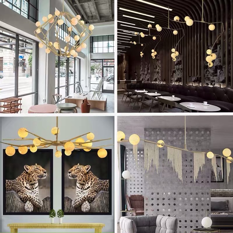 后现代工业风客厅所酒吧灯具 创意个性咖啡厅餐厅艺术led装饰吊灯