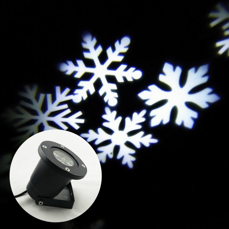 LED户外防水雪花灯 投影灯 圣诞灯园林景观插地草坪铝合金外壳